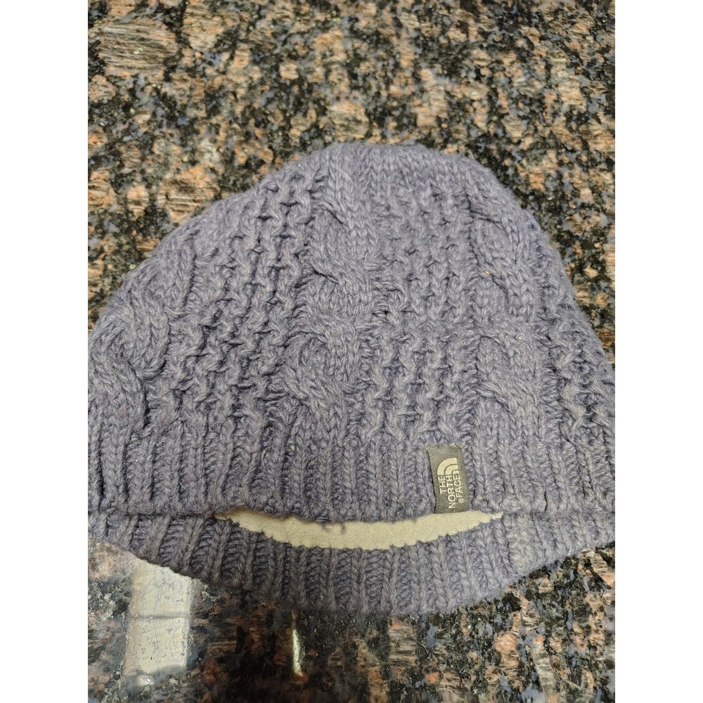 The North Face Unisex knit hat braided warm Lilac‎ Lavender Purple